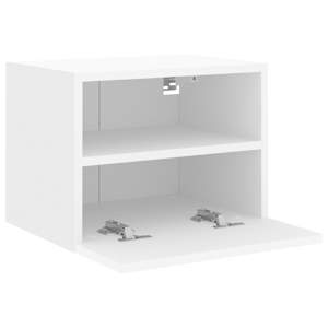 Nástěnné TV skříňky 2 ks bílé 40 x 30 x 30 cm kompozitní dřevo - obrázek 7