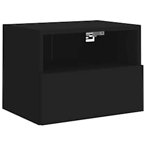 Nástěnná TV skříňka černá 40 x 30 x 30 cm kompozitní dřevo - obrázek 2