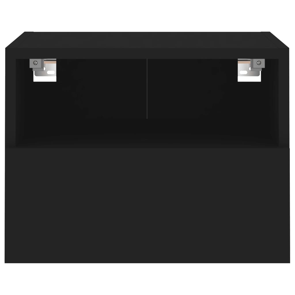  TV nástenná skrinka čierna 40x30x30 cm kompozitné drevo