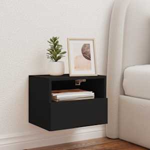 Nástěnná TV skříňka černá 40 x 30 x 30 cm kompozitní dřevo - obrázek 3