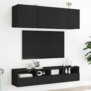 Nástěnná TV skříňka černá 40 x 30 x 30 cm kompozitní dřevo - obrázek 4