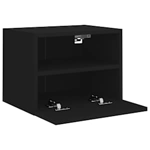 Nástěnná TV skříňka černá 40 x 30 x 30 cm kompozitní dřevo - obrázek 6