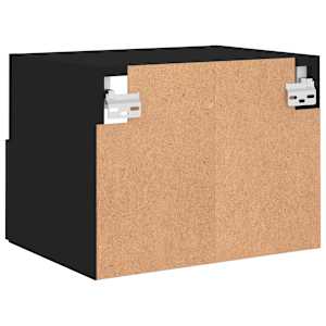 Nástěnná TV skříňka černá 40 x 30 x 30 cm kompozitní dřevo - obrázek 9