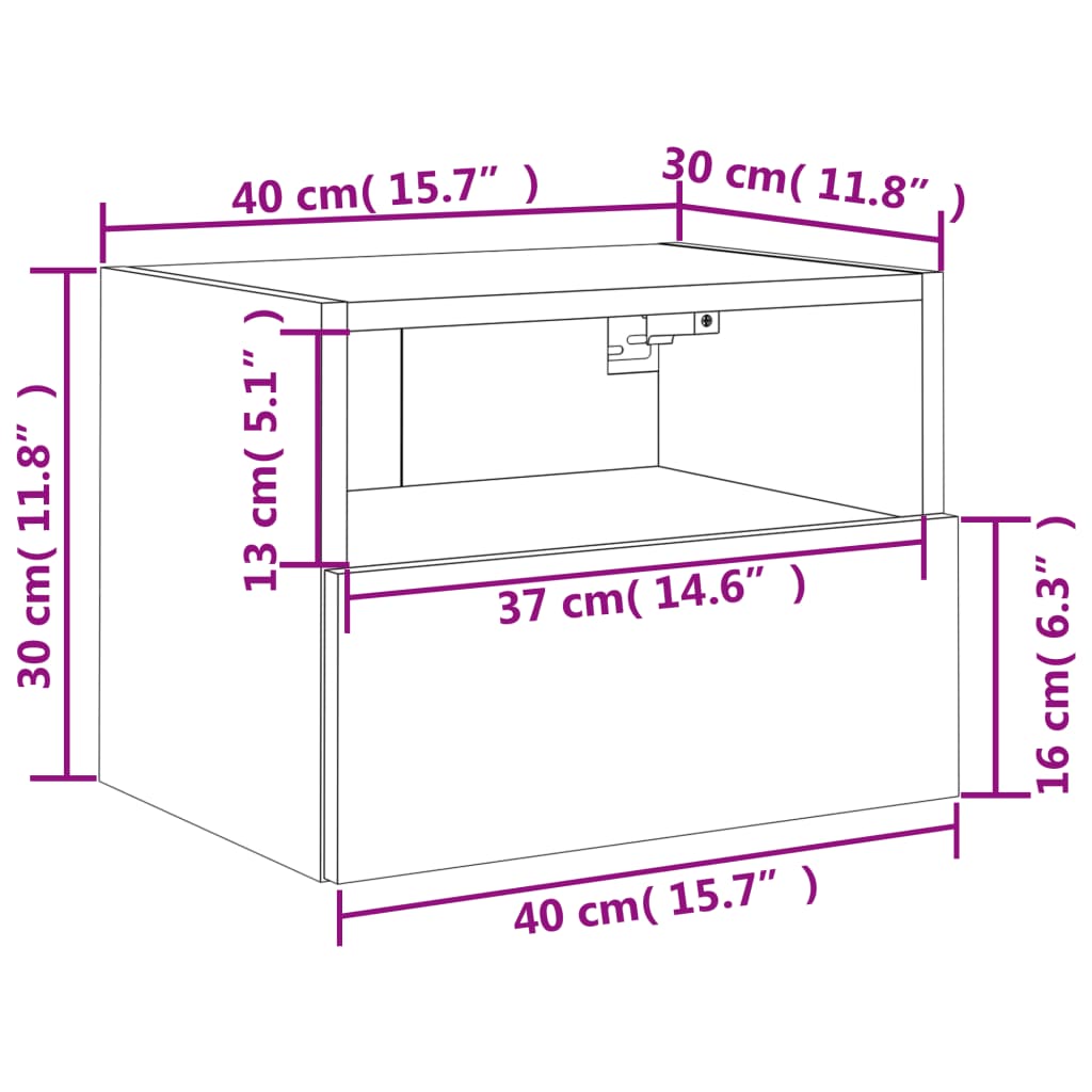Nástěnné TV skříňky 2 ks černé 40 x 30 x 30 cm kompozitní dřevo - obrázek 14