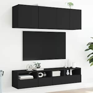 Nástěnné TV skříňky 2 ks černé 40 x 30 x 30 cm kompozitní dřevo - obrázek 4