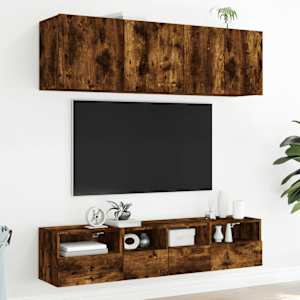 Nástěnná TV skříňka kouřový dub 40x30x30 cm kompozitní dřevo - obrázek 4