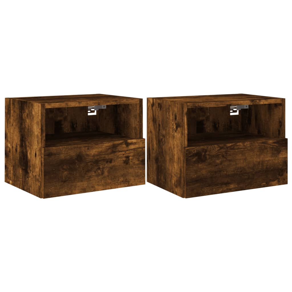 vidaXL Nástěnné TV skříňky 2 ks kouřový dub 40 x 30 x 30 cm kompozit
