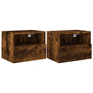 Nástěnné TV skříňky 2 ks kouřový dub 40 x 30 x 30 cm kompozit - obrázek 2