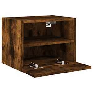 Nástěnné TV skříňky 2 ks kouřový dub 40 x 30 x 30 cm kompozit - obrázek 7