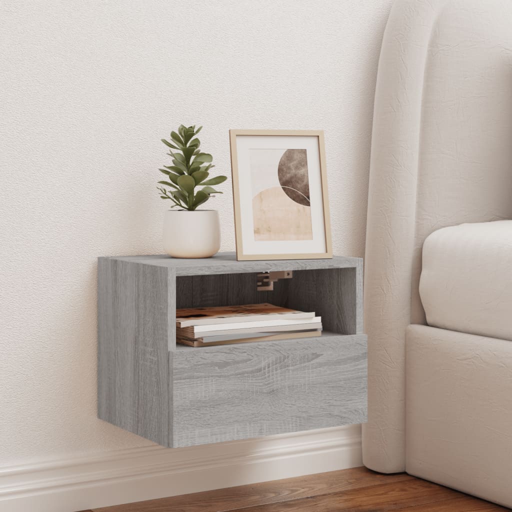vidaXL Tv-wandmeubel 40x30x30 cm bewerkt hout grijs sonoma afbeelding
