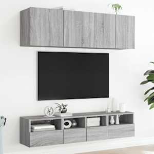 Nástěnné TV skříňky 2 ks šedé sonoma 40 x 30 x 30 cm kompozit - obrázek 4