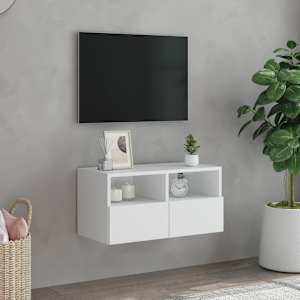 Nástěnná TV skříňka bílá 60 x 30 x 30 cm kompozitní dřevo - obrázek 3