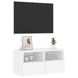 Nástěnná TV skříňka bílá 60 x 30 x 30 cm kompozitní dřevo - obrázek 5