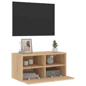 Nástěnná TV skříňka dub sonoma 60 x 30 x 30 cm kompozitní dřevo - obrázek 6