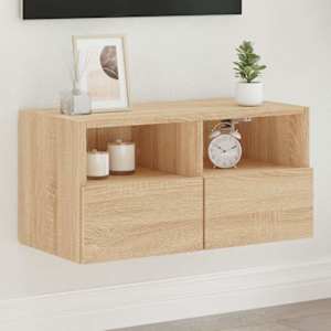 Nástěnná TV skříňka dub sonoma 60 x 30 x 30 cm kompozitní dřevo - obrázek 1