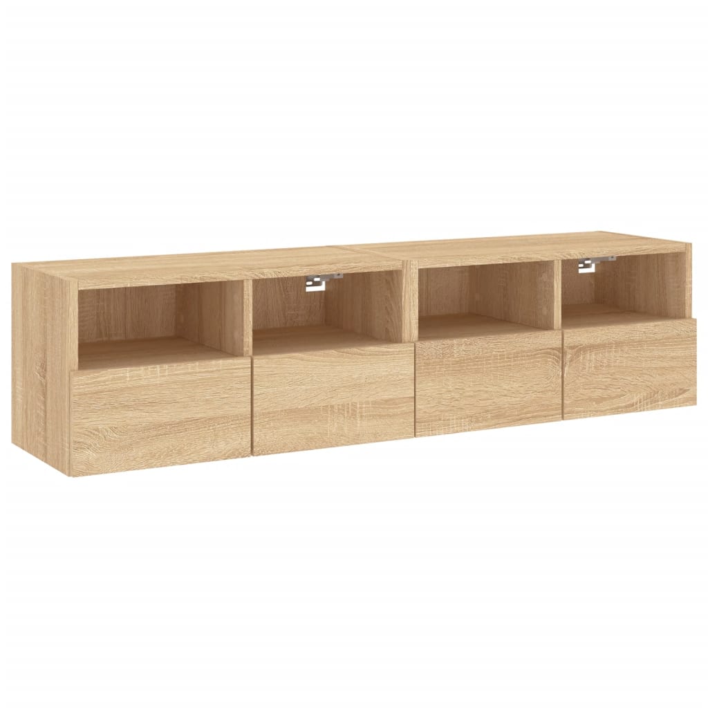 vidaXL Nástěnné TV skříňky 2 ks dub sonoma 60 x 30 x 30 cm kompozit