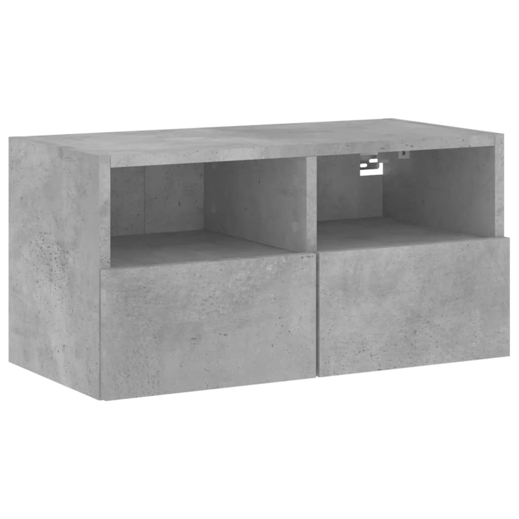 vidaXL Nástěnná TV skříňka betonově šedá 60x30x30 cm kompozitní dřevo