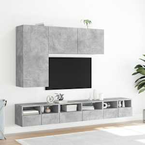 Nástěnná TV skříňka betonově šedá 60x30x30 cm kompozitní dřevo - obrázek 4