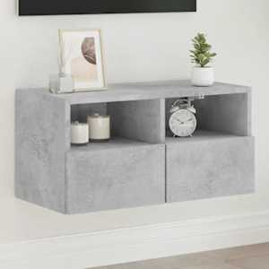 Stenska TV omarica betonsko siva 60x30x30 cm inženirski les