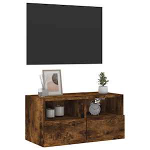 Nástěnná TV skříňka kouřový dub 60x30x30 cm kompozitní dřevo - obrázek 5