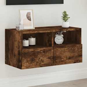 Nástěnná TV skříňka kouřový dub 60x30x30 cm kompozitní dřevo - obrázek 1