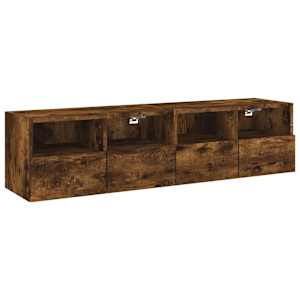 Nástěnné TV skříňky 2 ks kouřový dub 60 x 30 x 30 cm kompozit - obrázek 2