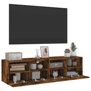 Nástěnné TV skříňky 2 ks kouřový dub 60 x 30 x 30 cm kompozit - obrázek 5