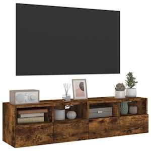 Nástěnné TV skříňky 2 ks kouřový dub 60 x 30 x 30 cm kompozit - obrázek 6
