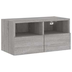 Nástěnná TV skříňka šedá sonoma 60x30x30 cm kompozitní dřevo - obrázek 2