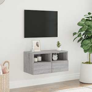 Nástěnná TV skříňka šedá sonoma 60x30x30 cm kompozitní dřevo - obrázek 3