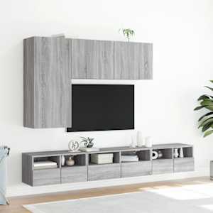 Nástěnná TV skříňka šedá sonoma 60x30x30 cm kompozitní dřevo - obrázek 4