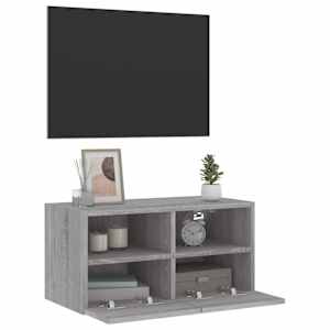 Nástěnná TV skříňka šedá sonoma 60x30x30 cm kompozitní dřevo - obrázek 6