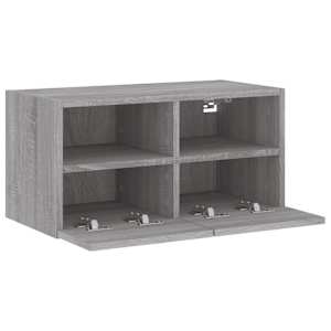 Nástěnná TV skříňka šedá sonoma 60x30x30 cm kompozitní dřevo - obrázek 7