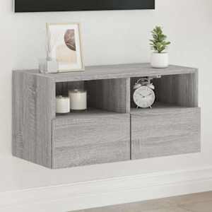 Nástěnná TV skříňka šedá sonoma 60x30x30 cm kompozitní dřevo - obrázek 1