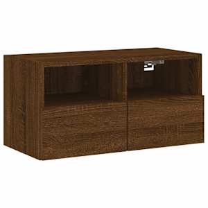Nástěnná TV skříňka hnědý dub 60 x 30 x 30 cm kompozitní dřevo - obrázek 2