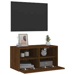 Nástěnná TV skříňka hnědý dub 60 x 30 x 30 cm kompozitní dřevo - obrázek 6