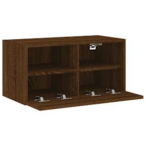 Nástěnná TV skříňka hnědý dub 60 x 30 x 30 cm kompozitní dřevo - obrázek 7