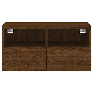 Nástěnná TV skříňka hnědý dub 60 x 30 x 30 cm kompozitní dřevo - obrázek 8