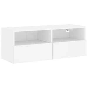 Nástěnná TV skříňka bílá 80 x 30 x 30 cm kompozitní dřevo - obrázek 2