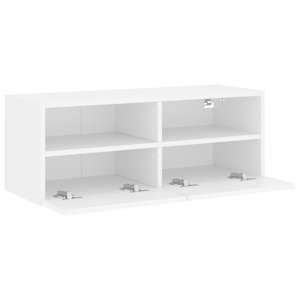 Nástěnná TV skříňka bílá 80 x 30 x 30 cm kompozitní dřevo - obrázek 7