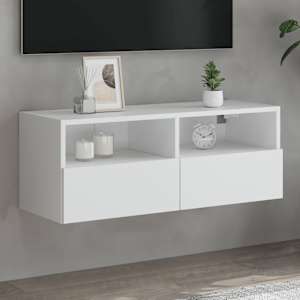 Nástěnná TV skříňka bílá 80 x 30 x 30 cm kompozitní dřevo - obrázek 1