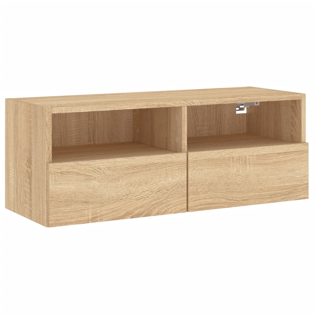 vidaXL Nástěnná TV skříňka dub sonoma 80 x 30 x 30 cm kompozitní dřevo