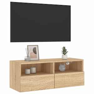 Nástěnná TV skříňka dub sonoma 80 x 30 x 30 cm kompozitní dřevo - obrázek 5