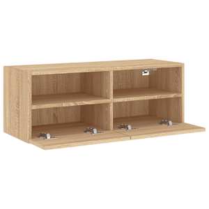 Nástěnná TV skříňka dub sonoma 80 x 30 x 30 cm kompozitní dřevo - obrázek 7