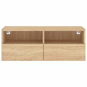Nástěnná TV skříňka dub sonoma 80 x 30 x 30 cm kompozitní dřevo - obrázek 8