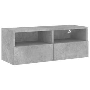 Nástěnná TV skříňka betonově šedá 80x30x30 cm kompozitní dřevo - obrázek 2
