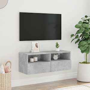 Nástěnná TV skříňka betonově šedá 80x30x30 cm kompozitní dřevo - obrázek 3