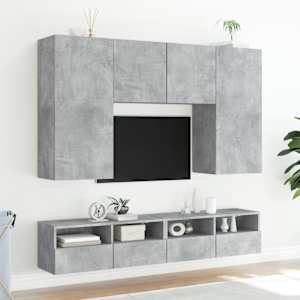 Nástěnná TV skříňka betonově šedá 80x30x30 cm kompozitní dřevo - obrázek 4