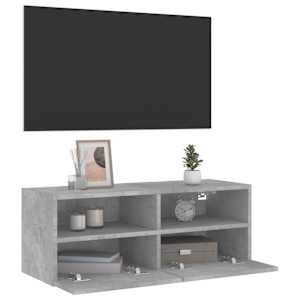 Nástěnná TV skříňka betonově šedá 80x30x30 cm kompozitní dřevo - obrázek 6