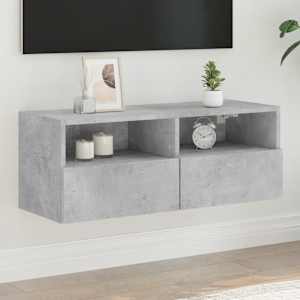 Nástěnná TV skříňka betonově šedá 80x30x30 cm kompozitní dřevo - obrázek 1